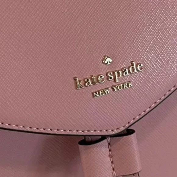 New Kate Spade Lizzie Saffiano Leather Medium Flap Backpack Bright Carnation kate spade | Bags | New Kate Spade Lizzie Saffiano Leather  main image 4